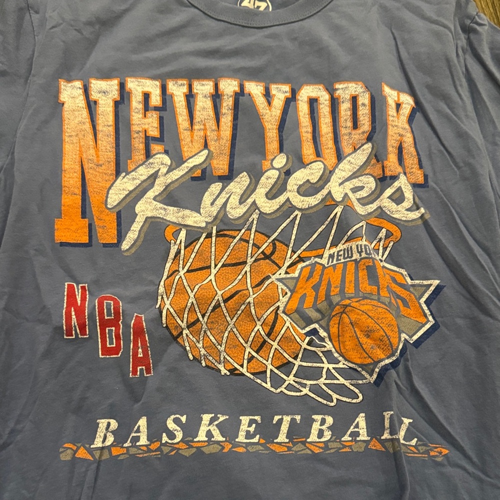 Blue New York Knicks Basketball Tee - Picture 2 of 4